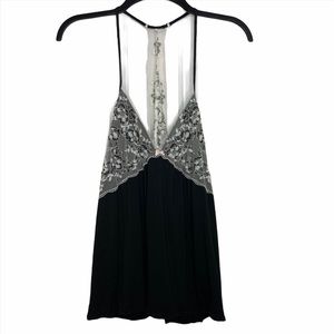 Victoria's Secret Black Lacy Racerback Nightie